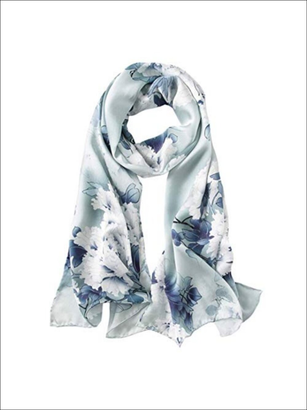 100% Mulberry Silk Long Oblong Scarf Shawl Wrap Gift Packed